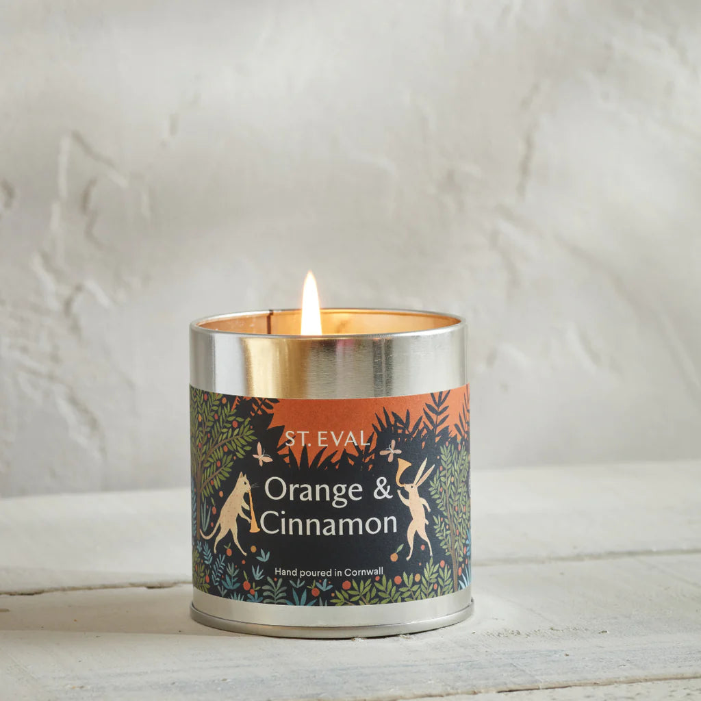St Eval Orange and Cinnamon Christmas Scented Tin Candle The Box