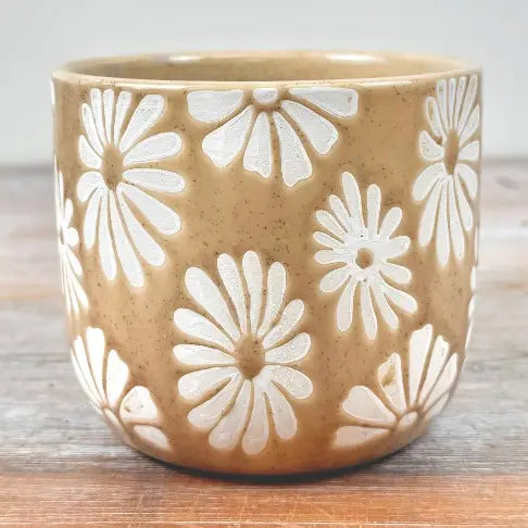 Stoneware Flower Planter, 14cm