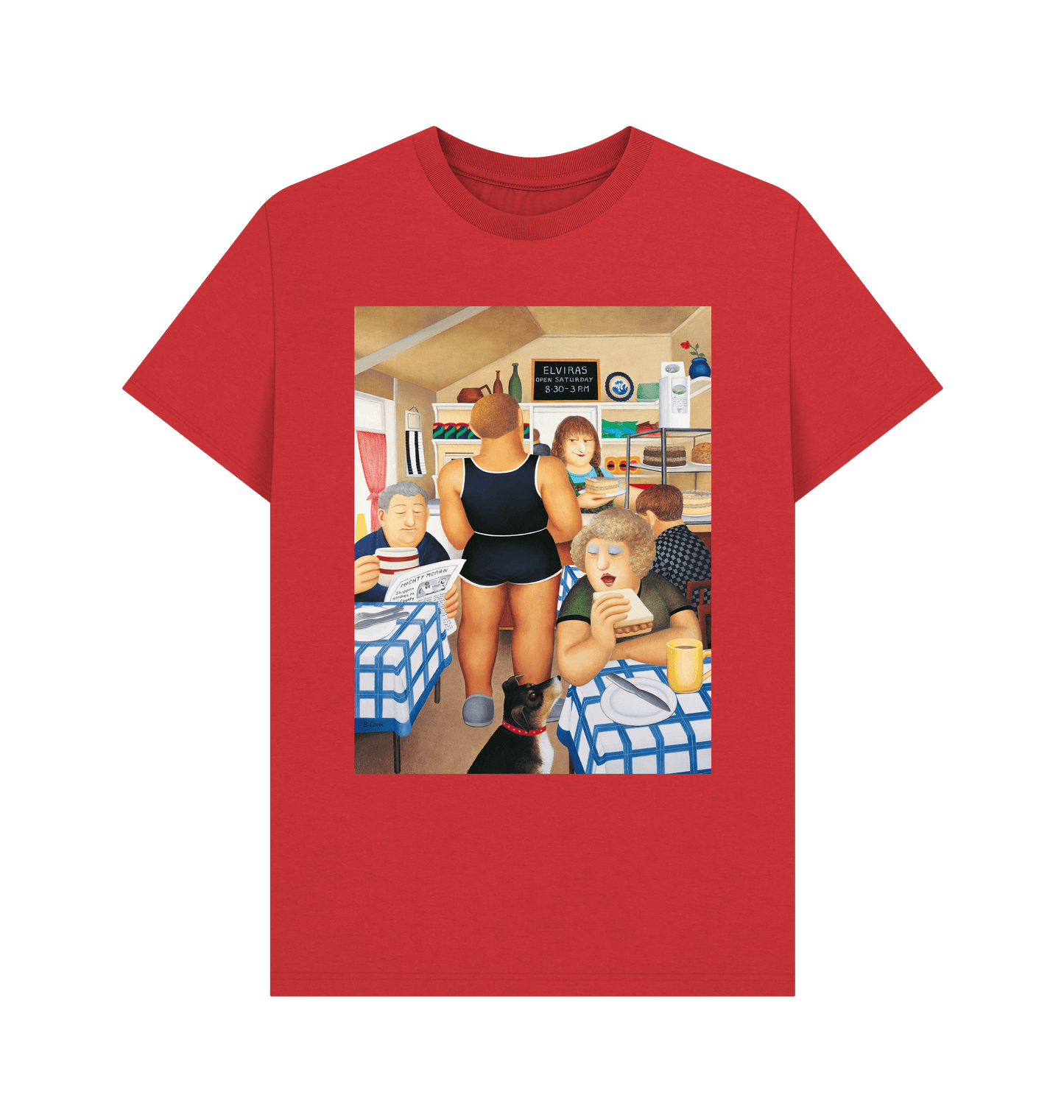 Red Printed T-shirt Front