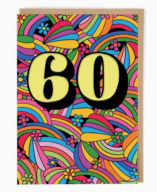 Sixty Greetings Card 60