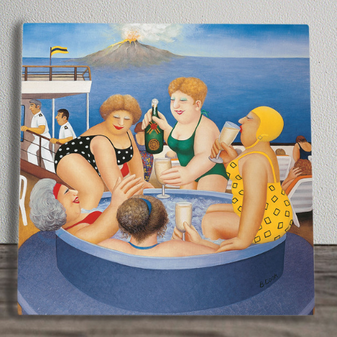 Beryl Cook Ceramic Art Panel Tiles Square 20cm x 20cm