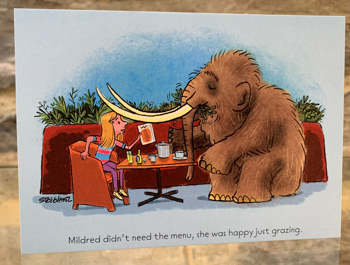 Mildred Mammoth Collection Postcard Number 2 The Box Kitchen & Bar