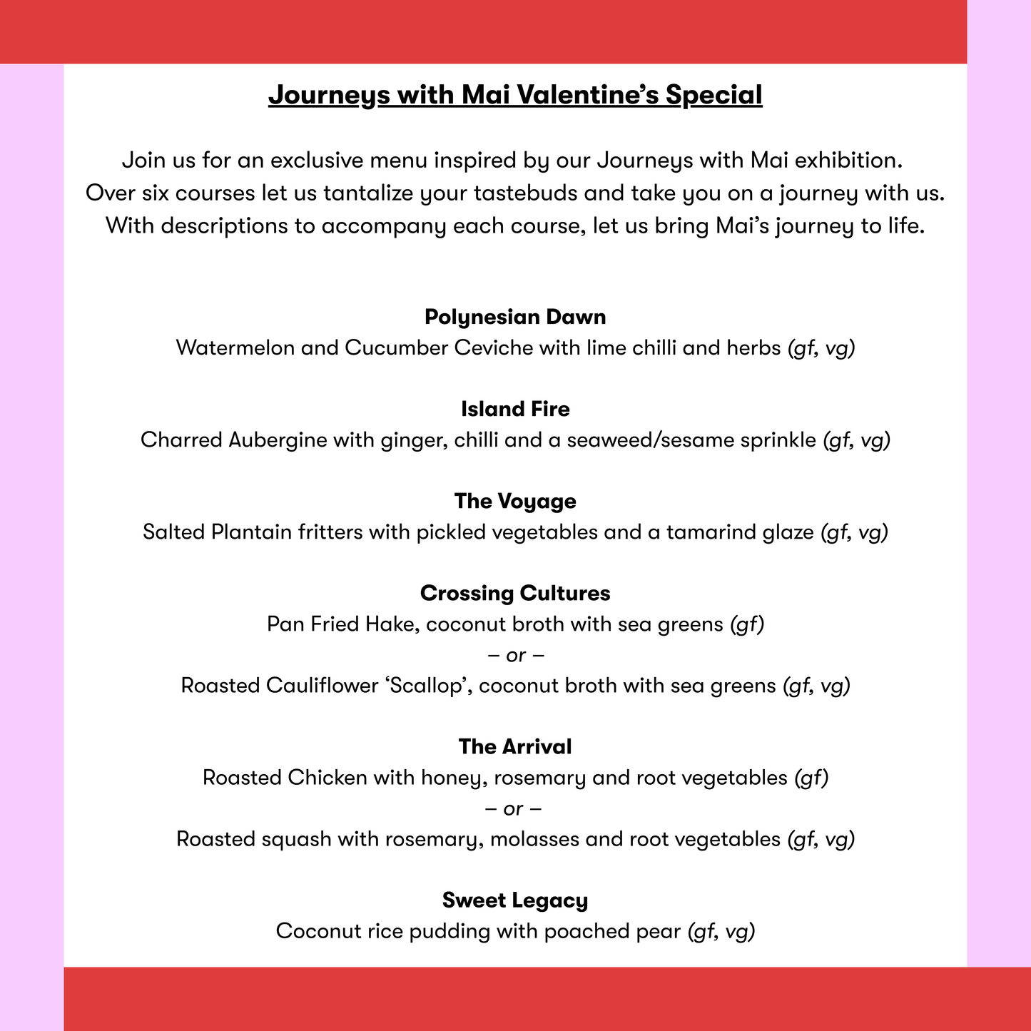 Journeys with Mai Valentine Tasting Event