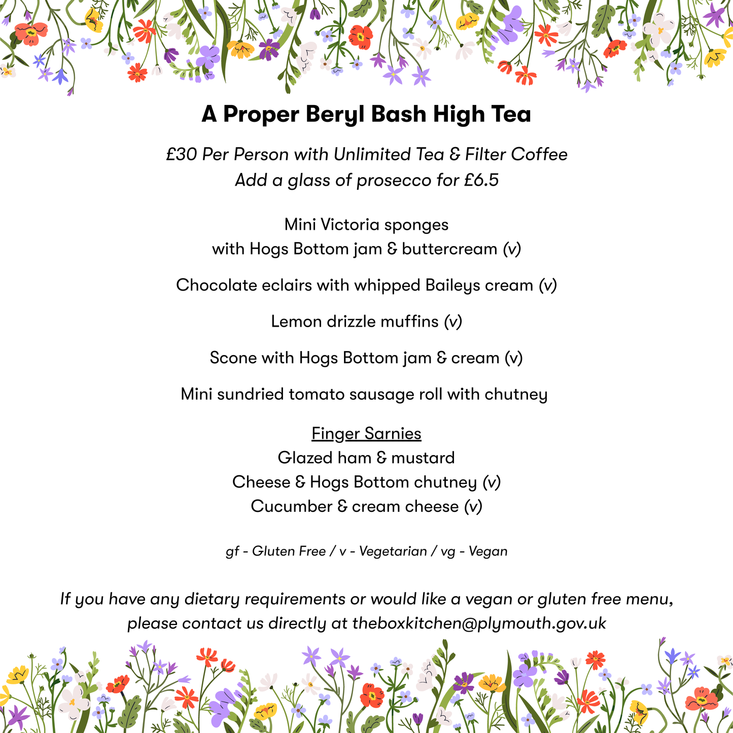 Mother's Day High Tea - Sunday 15 March