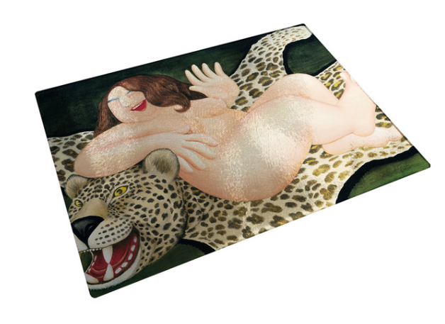 Beryl Cook Glass Textured Chopping Mat