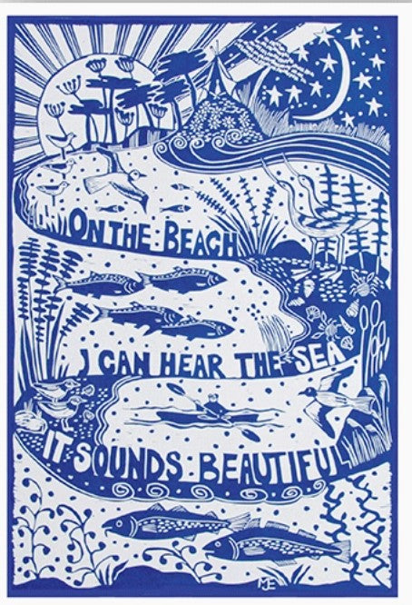 On The Beach Greetings Card