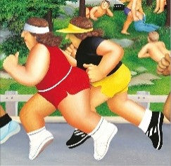 Beryl Cook Park Run Greetings Card