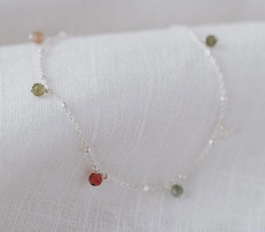 'Beautiful Earth' Silver Tourmaline Bracelet