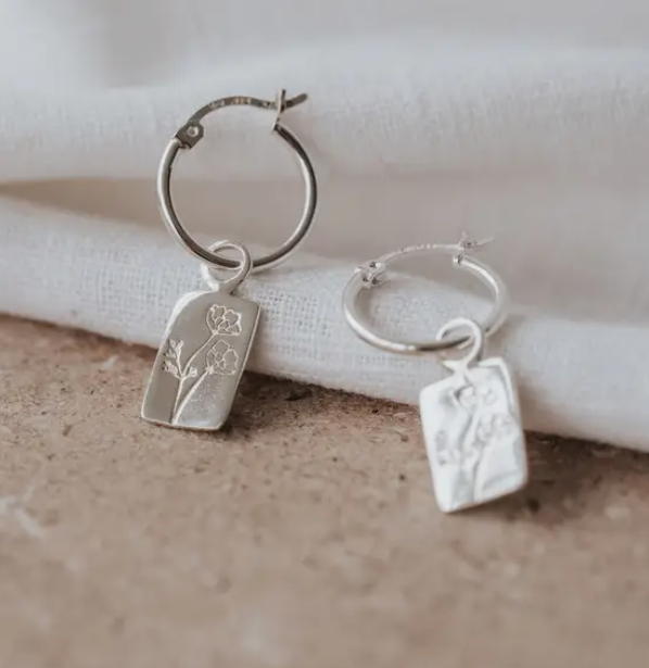 'wildflower Talisman' Hoop Earrings