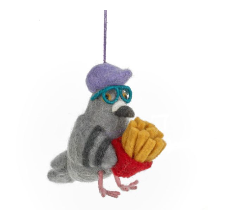 Handmade Felt McPigeon Hanging Decoration