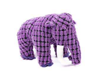 Small Corduroy Mammoth Soft Toy in Purple