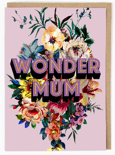 Wonder Mum Greetings Card