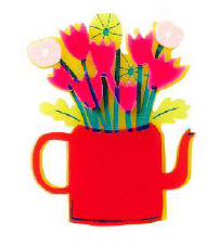 Flower Teapot Brooch
