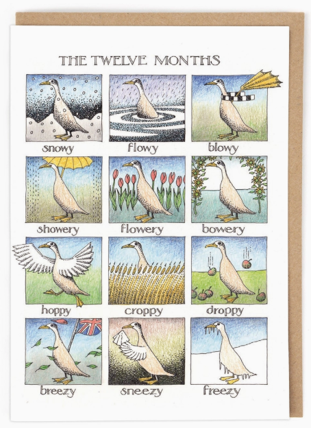 Twelve Months Greetings Card