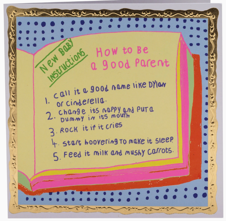 How To Be A Good Parent, New Baby Card