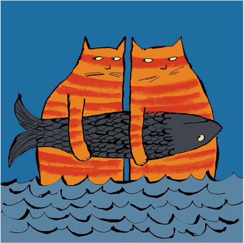 Bad Cats Greetings Card