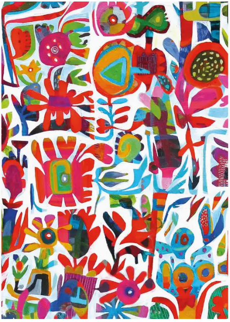 Fuchsia Bird Gift Wrap