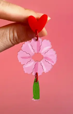 Botanical Wearable - Carnation Earrings