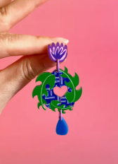 Botanical Wearable - Thistle Earrings