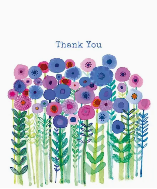 Blue Bed Thank You Greetings Card