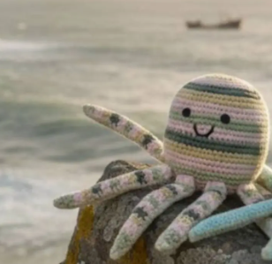 Crochet Octopus Baby Rattle