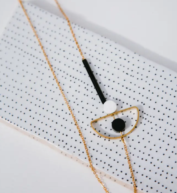 Monochrome Collection - Asymmetric Long Necklace
