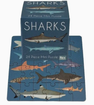 Mini Jigsaw Puzzle - Sharks