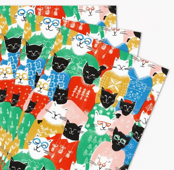 Christmas Cats - Gift Wrap Sheet