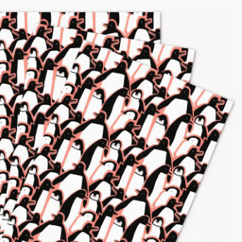Penguins Party - Gift Wrap Sheet