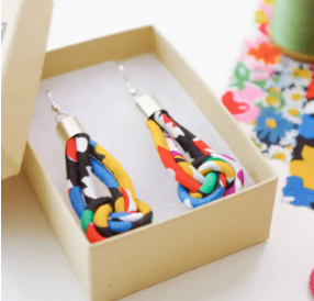 Fabric Knot Earrings