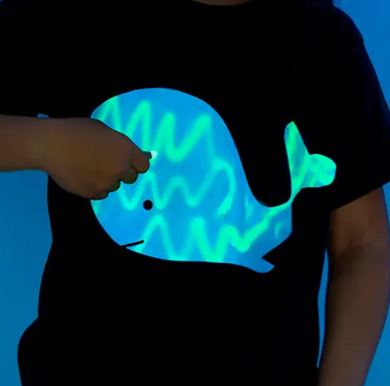 Whale Interactive Glow in the Dark Children's T Shirt
