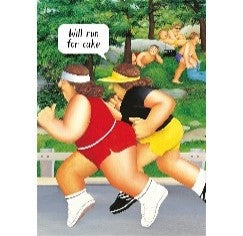 Beryl Cook Anything For Cake Greetings Card