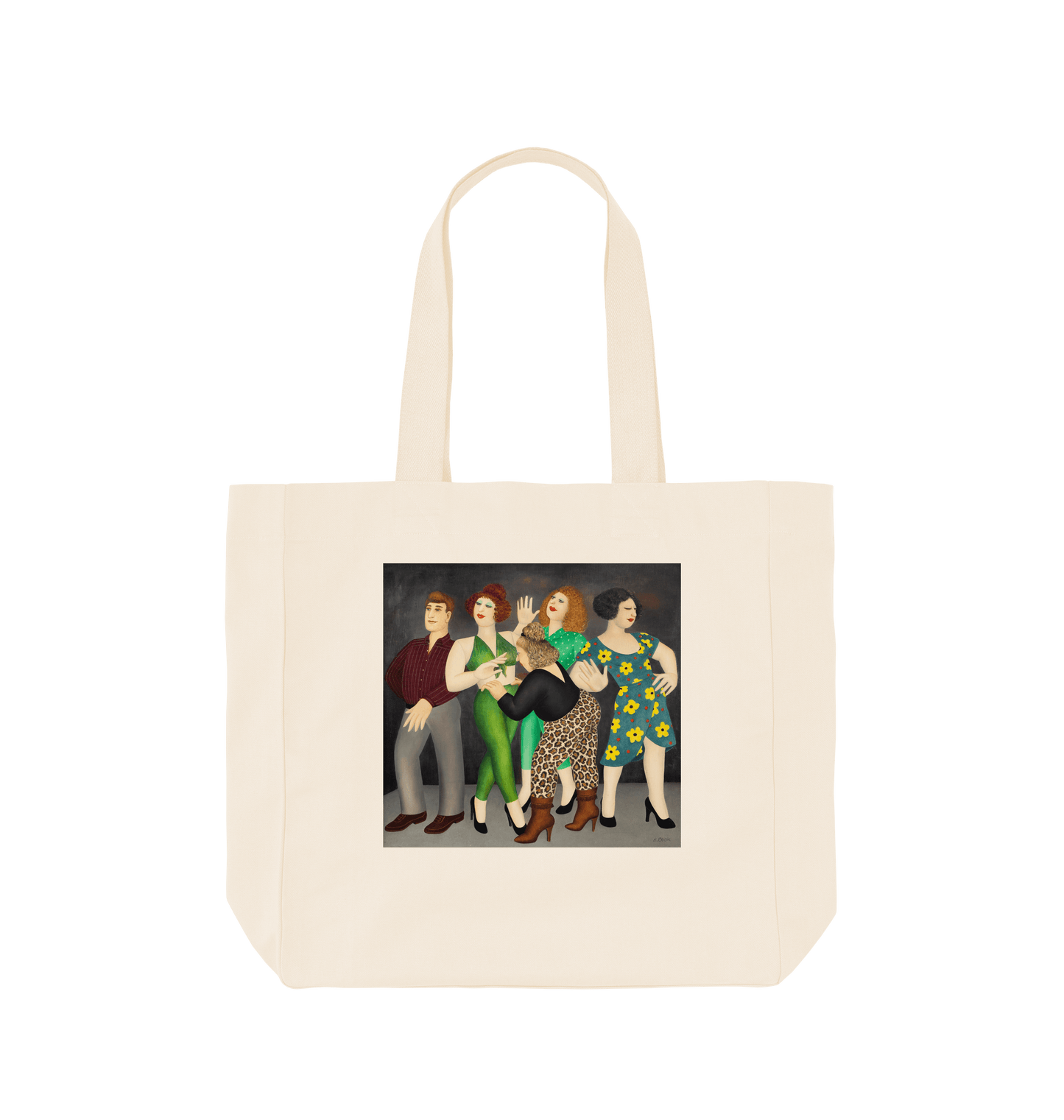 Natural Printed Bag Front