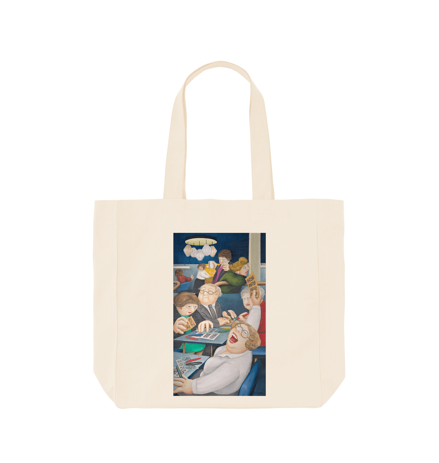 Natural Printed Bag Front