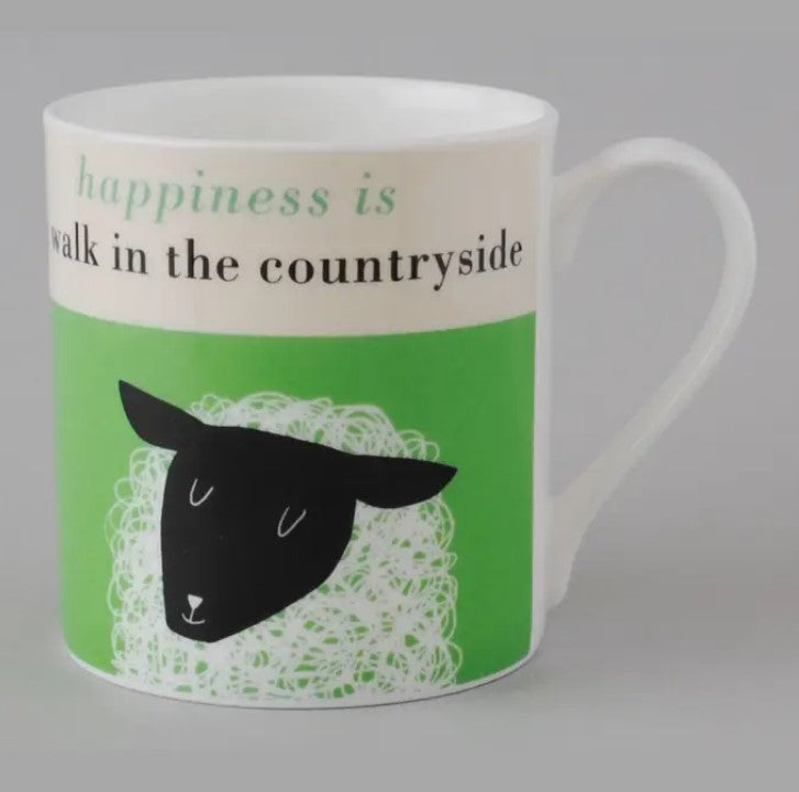 Happiness Is a Walk in the Countryside Mug - Green