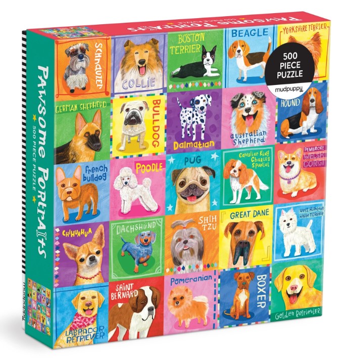 Pawsome Portraits 500 Piece Family Jigsaw Puzzle