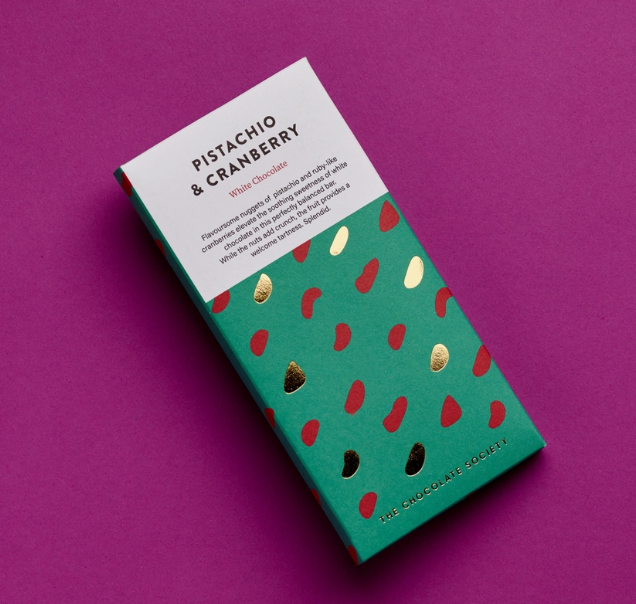 Pistachio and Cranberry Chocolate Bar