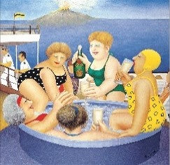 Beryl Cook Prosecco Party Greetings Card