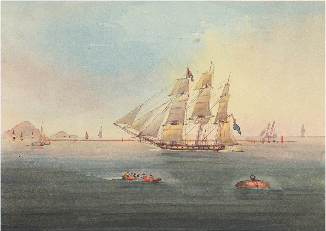 Ship in front of the Breakwater, Print