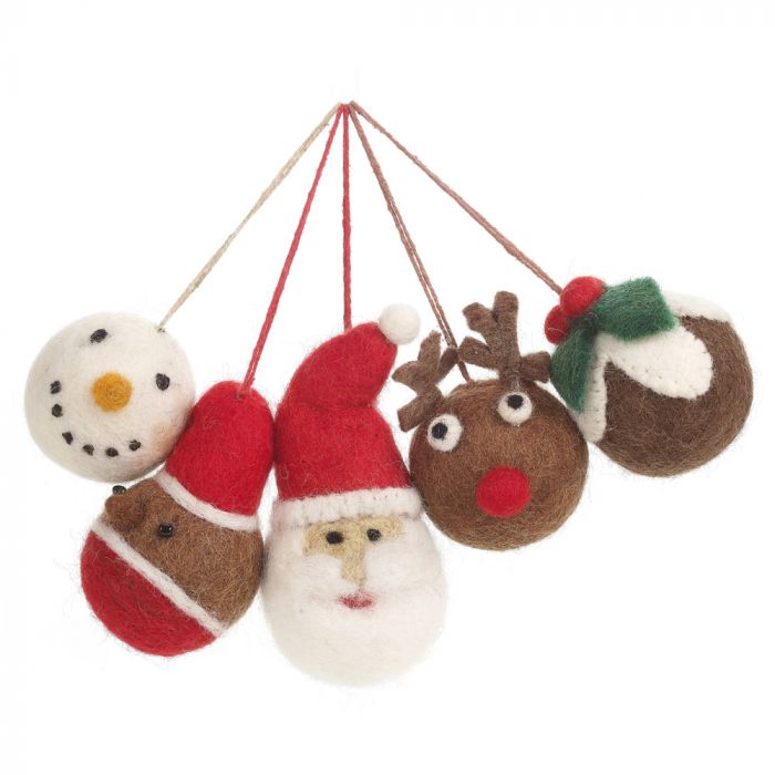 Christmas Character Felt Bauble