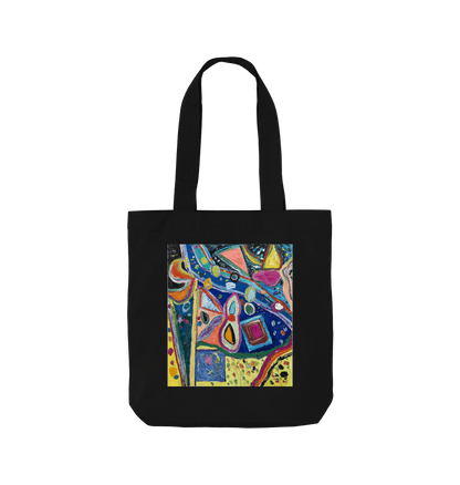 Black Printed Bag Front