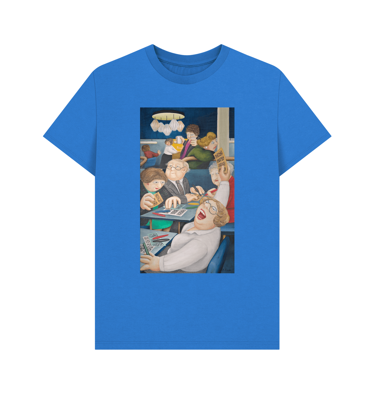 Bright Blue Printed T-shirt Front
