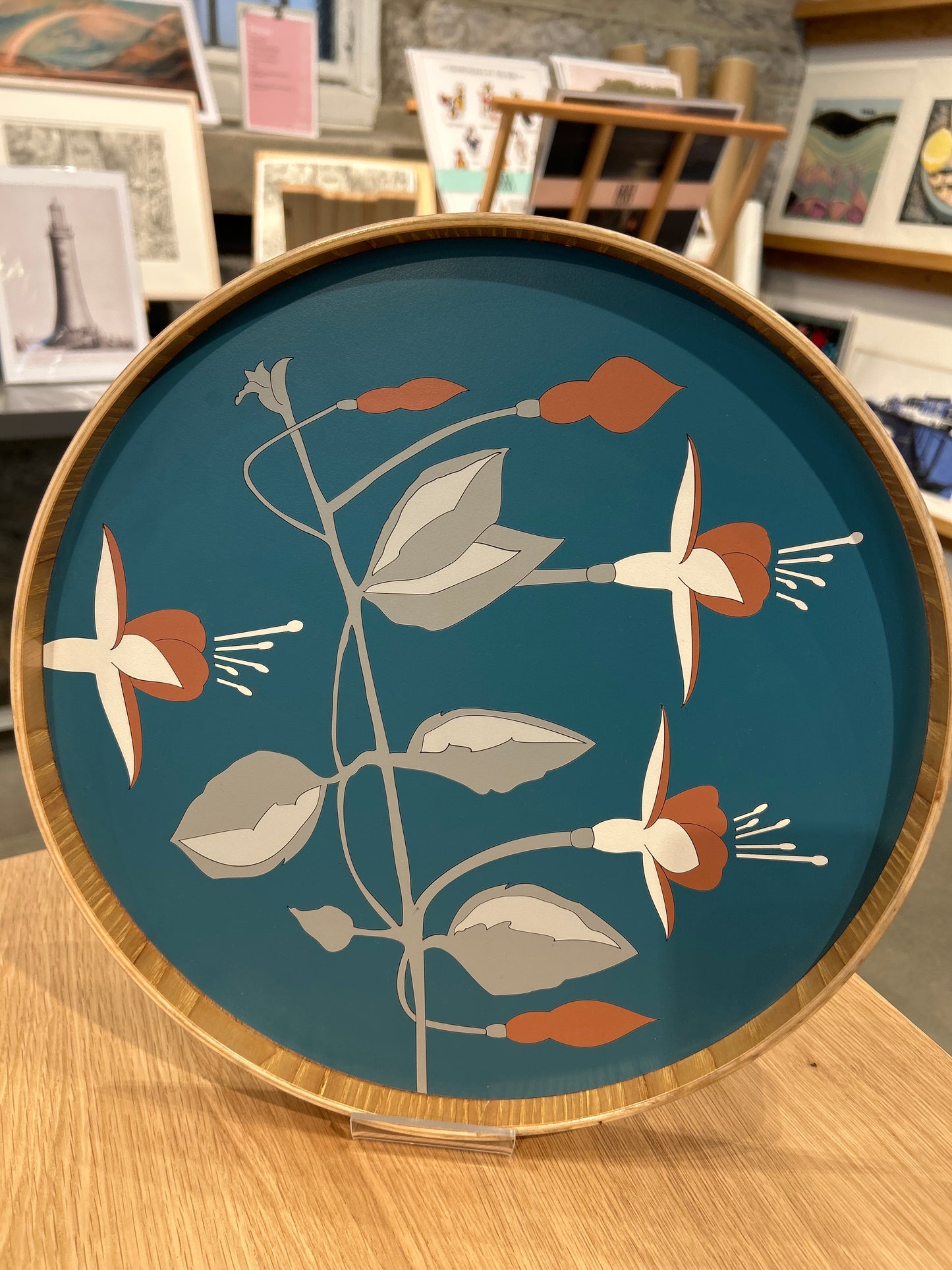 Lucy Turner Modern Marquetry Fuchsia Tray - Various Colours