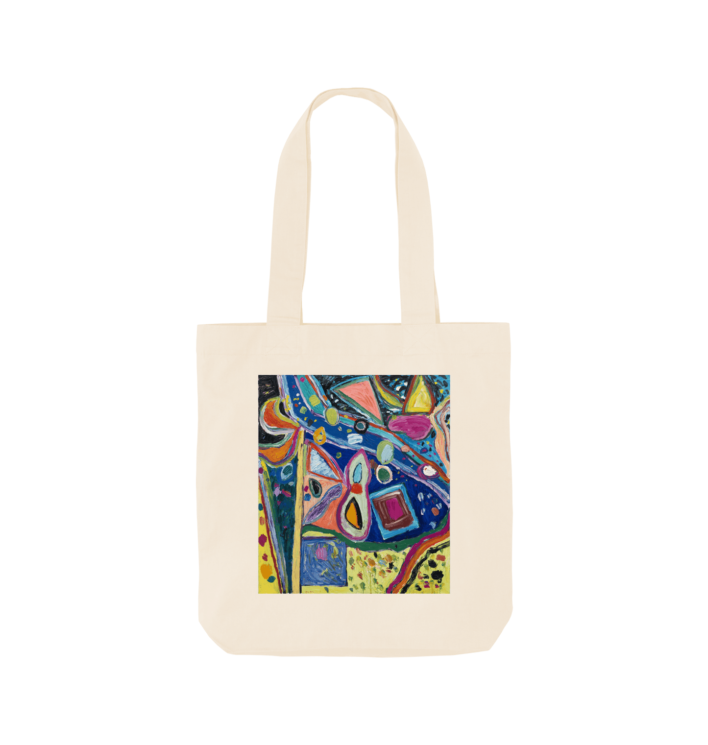 Natural Printed Bag Front
