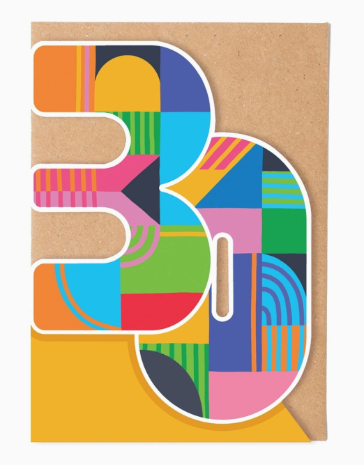 Thirty Greetings Card 30
