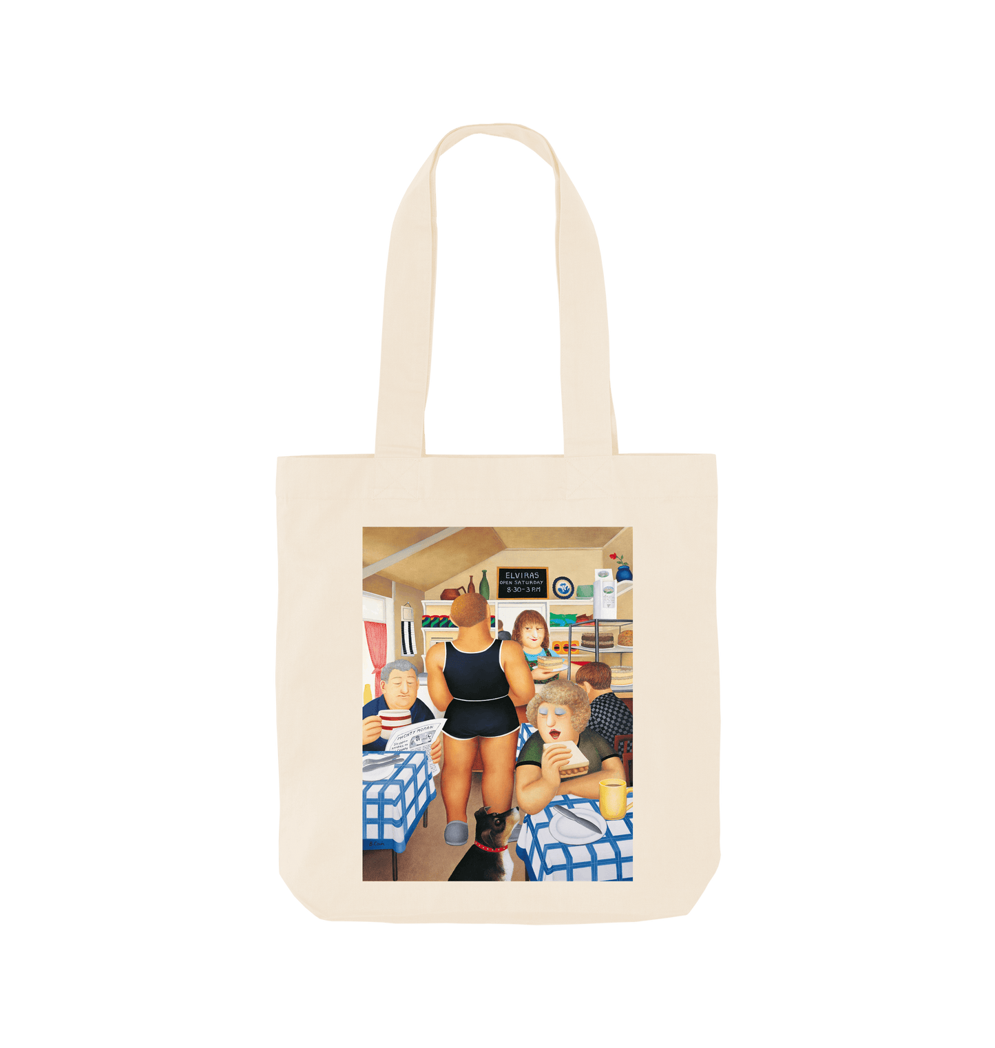 Natural Printed Bag Front