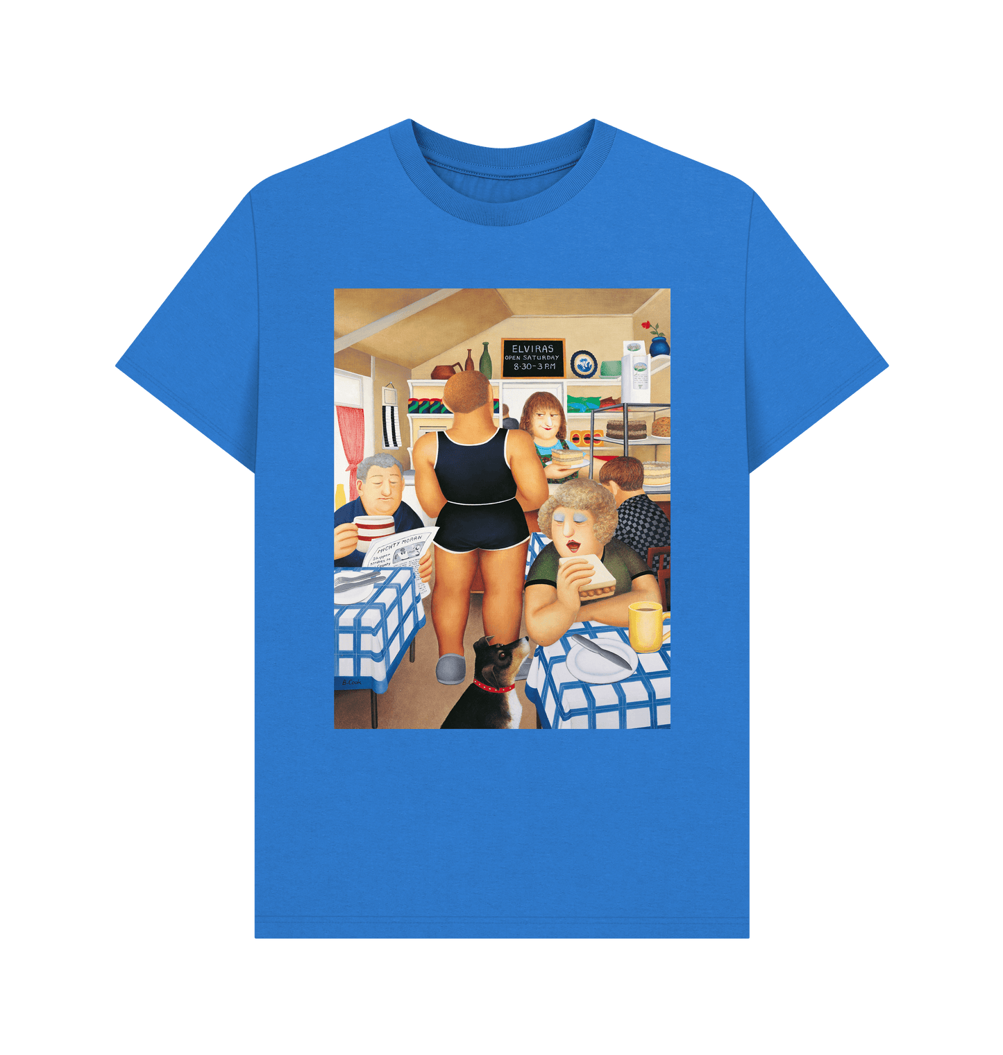 Bright Blue Printed T-shirt Front