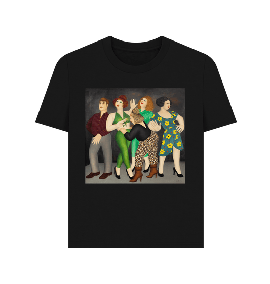 Black Printed T-shirt Front