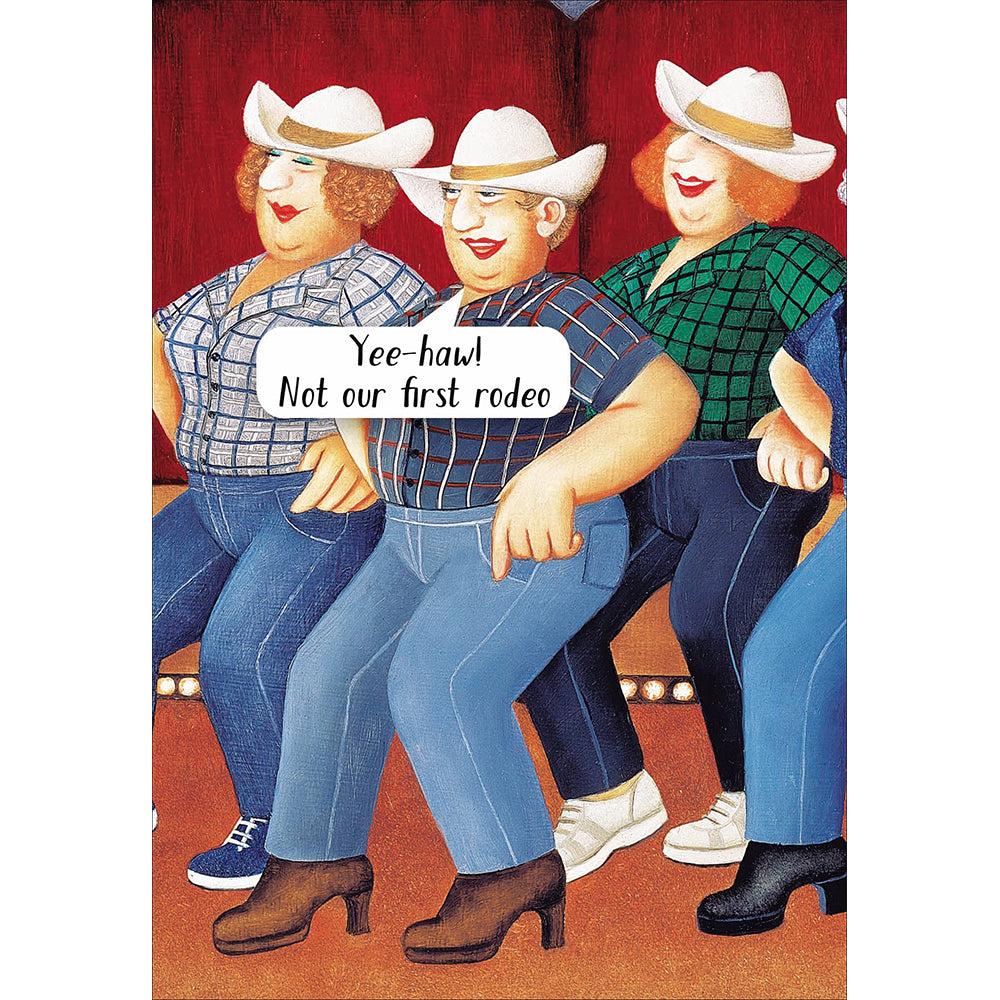 Beryl Cook Not First Rodeo Greetings Card