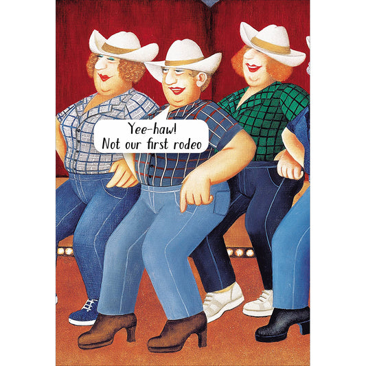 Beryl Cook Not First Rodeo Greetings Card